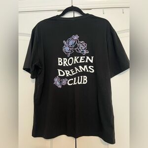 ROMWE Black 'Broken Dreams Club' Graphic Tee